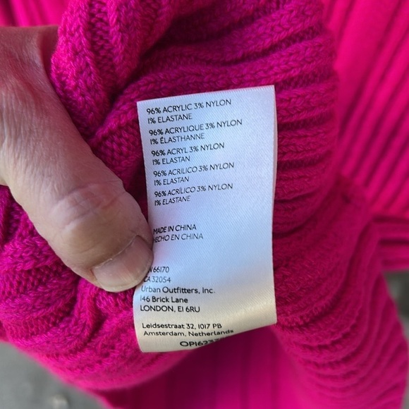 NWT Anthropologie Knit Sweater Dress Hot Pink Spring Wedding Guest Plus Size 1X - Picture 10 of 13